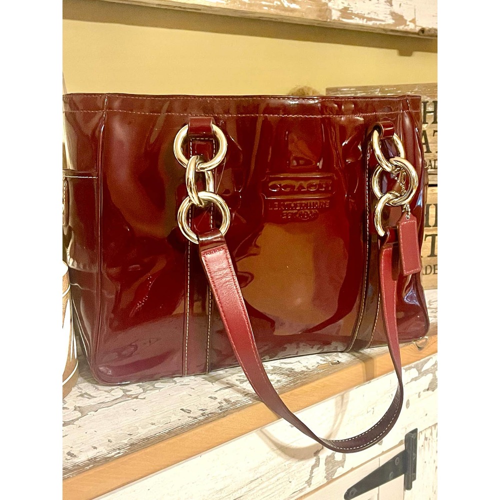 Coach Patent Leather Shoulder Tote